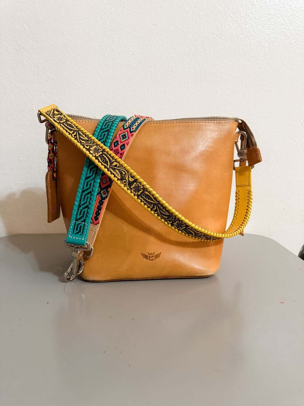 Set of Consuela Leather Diego Hobo Bag and 3 Interchangeable Straps